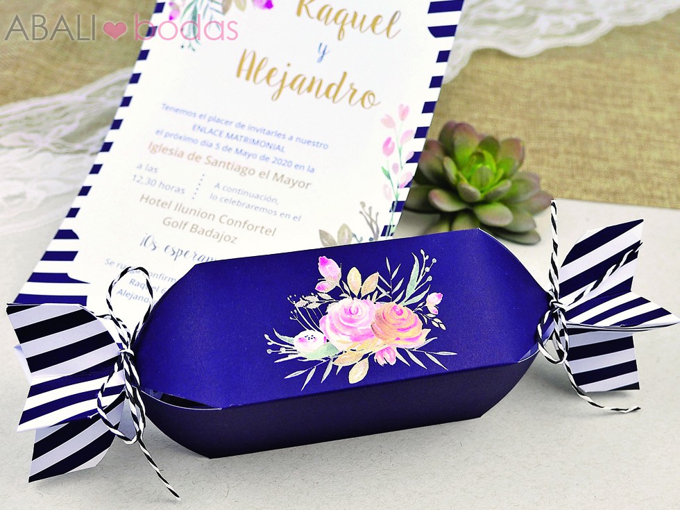 Caja caramelo floral