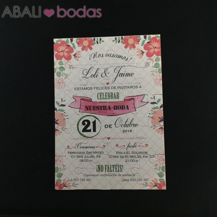 Puzzle floral en caja