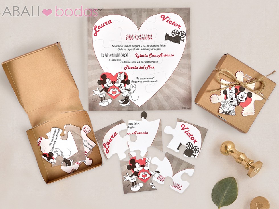Puzzle mickey y minnie