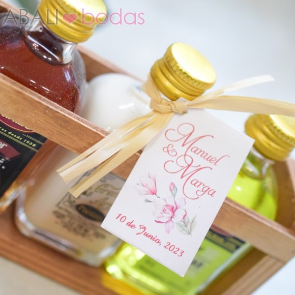 Set 3 licores caja madera