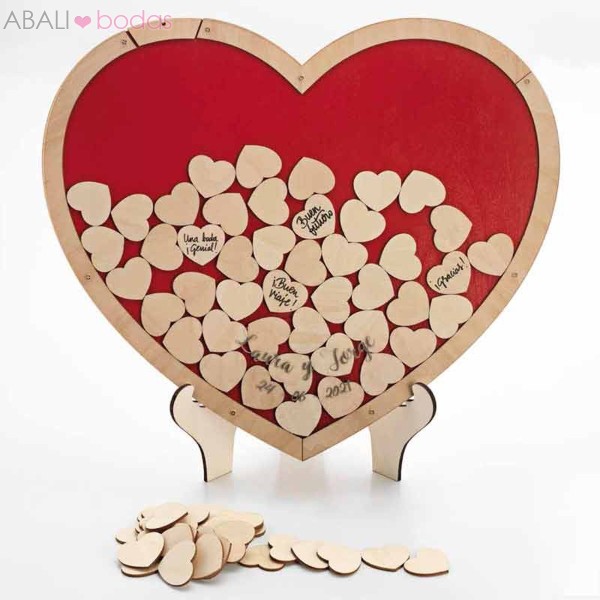 Corazón madera corazones