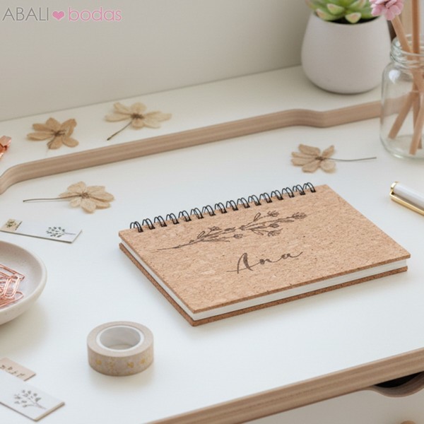 Libreta espiral corcho